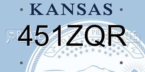 451ZQR Kansas License Plate