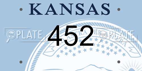 452 Kansas License Plate