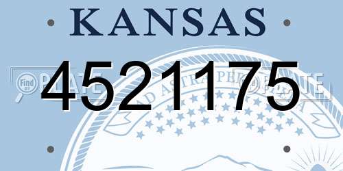 4521175 Kansas License Plate
