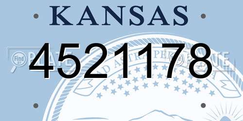 4521178 Kansas License Plate