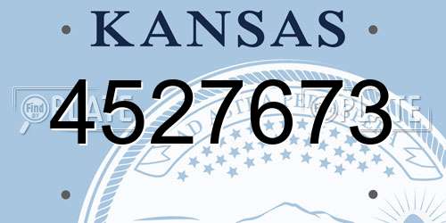 4527673 Kansas License Plate