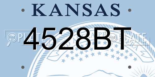 4528BT Kansas License Plate