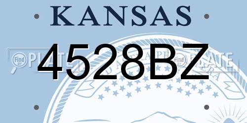 4528BZ Kansas License Plate