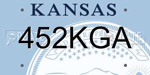 452KGA Kansas License Plate