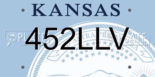 452LLV Kansas License Plate