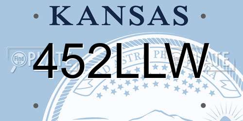 452LLW Kansas License Plate