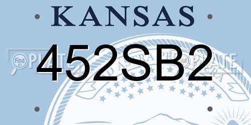452SB2 Kansas License Plate