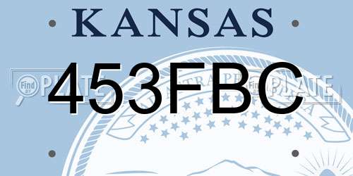 453FBC Kansas License Plate
