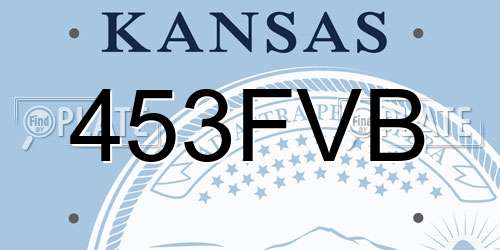 453FVB Kansas License Plate