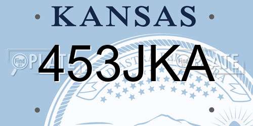 453JKA Kansas License Plate