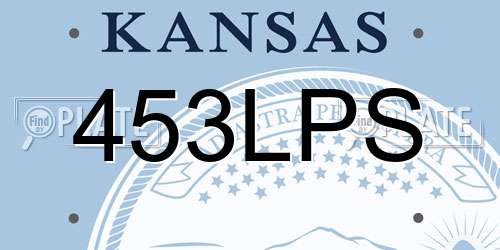 453LPS Kansas License Plate
