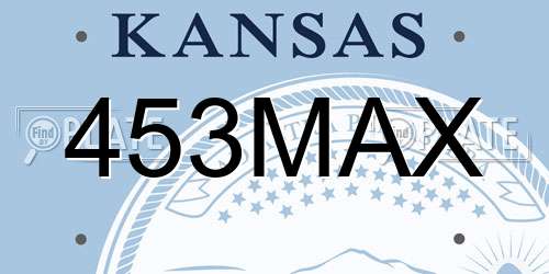 453MAX Kansas License Plate