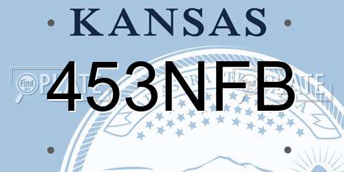 453NFB Kansas License Plate