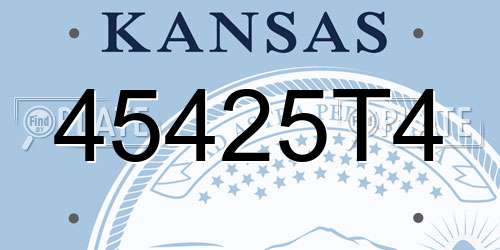 45425T4 Kansas License Plate