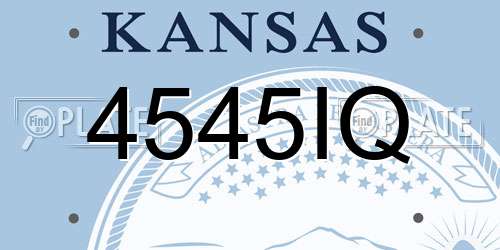 4545IQ Kansas License Plate