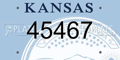 45467 Kansas License Plate