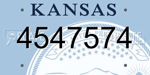 4547574 Kansas License Plate