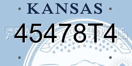 45478T4 Kansas License Plate