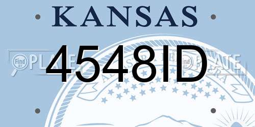 4548ID Kansas License Plate