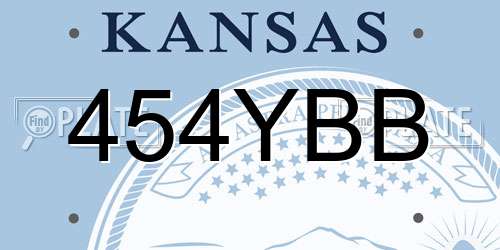 454YBB Kansas License Plate