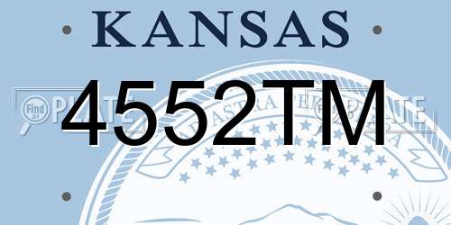 4552TM Kansas License Plate