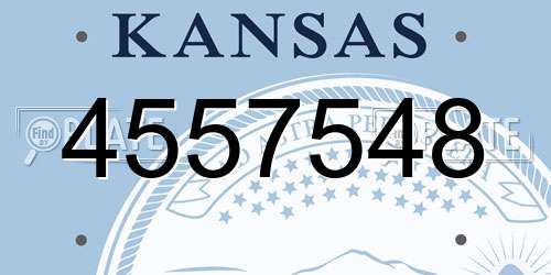 4557548 Kansas License Plate