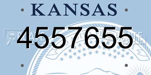 4557655 Kansas License Plate