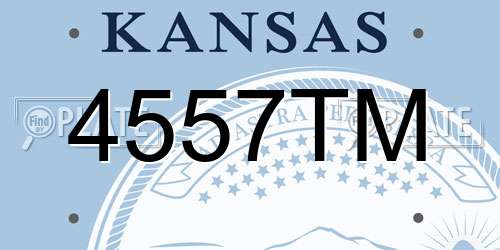 4557TM Kansas License Plate