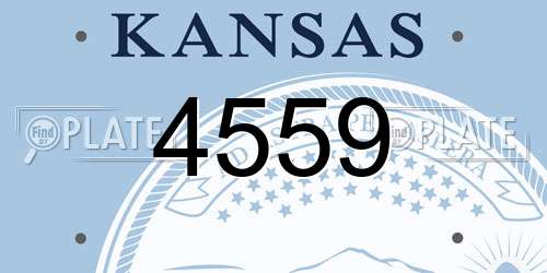 4559 Kansas License Plate