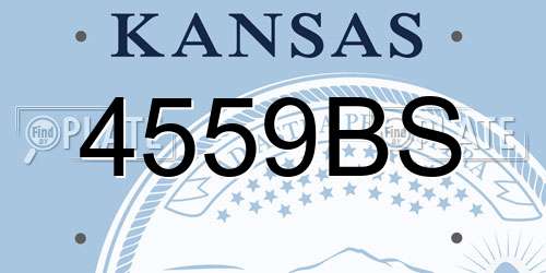 4559BS Kansas License Plate