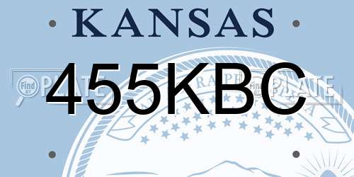 455KBC Kansas License Plate