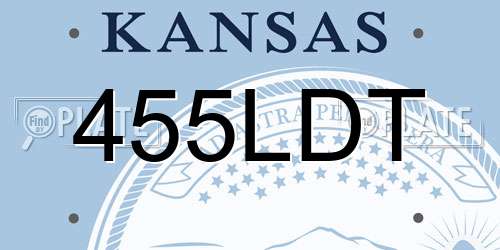 455LDT Kansas License Plate