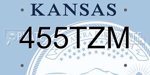 455TZM Kansas License Plate
