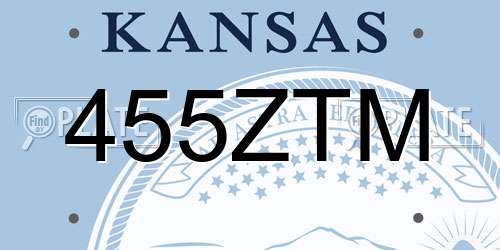 455ZTM Kansas License Plate