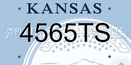 4565TS Kansas License Plate