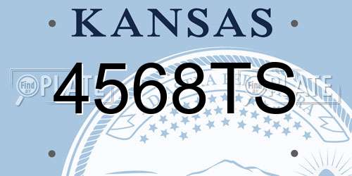 4568TS Kansas License Plate