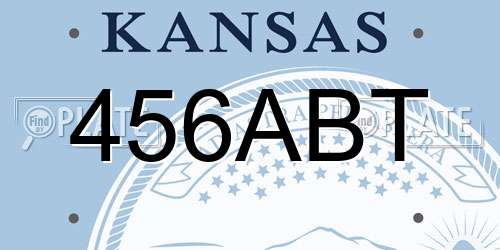456ABT Kansas License Plate