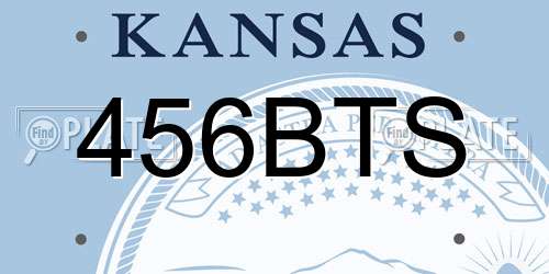 456BTS Kansas License Plate