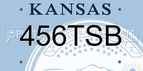456TSB Kansas License Plate