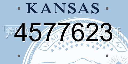 4577623 Kansas License Plate