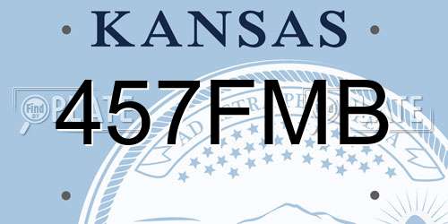 457FMB Kansas License Plate