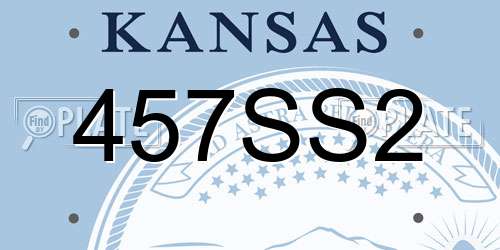 457SS2 Kansas License Plate