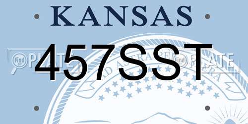 457SST Kansas License Plate