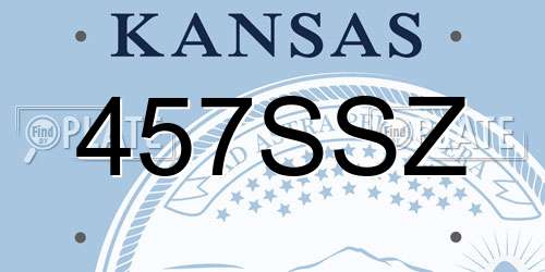 457SSZ Kansas License Plate