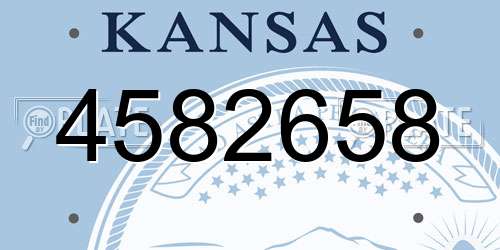 4582658 Kansas License Plate