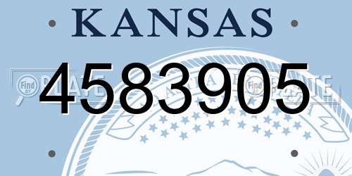 4583905 Kansas License Plate