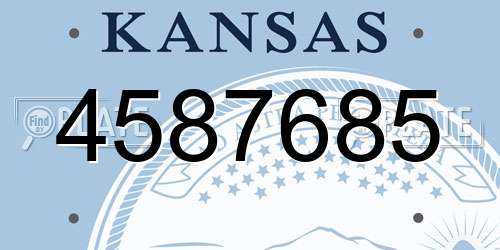4587685 Kansas License Plate