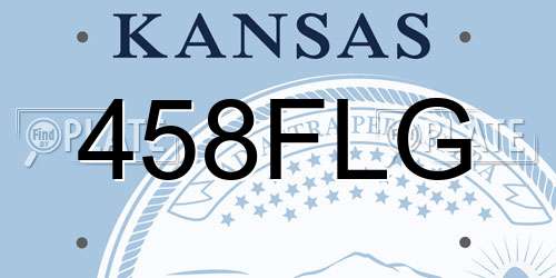 458FLG Kansas License Plate