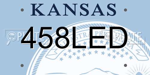458LED Kansas License Plate