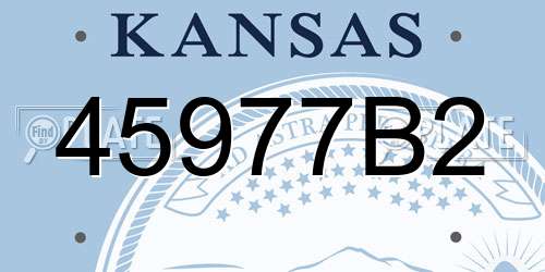 45977B2 Kansas License Plate